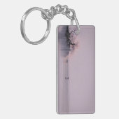 Minimalistische Zen-Landschaft Schlüsselanhänger (Vorderseite links)