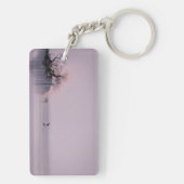 Minimalistische Zen-Landschaft Schlüsselanhänger (Rückseite)