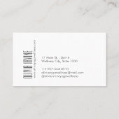 Minimalistische Zen-Steine Yoga & Wellness Weißes Visitenkarte (Rückseite)