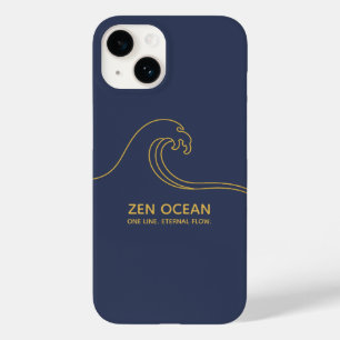 Minimalistische Zen-Welle   Abstrakte Ozeanlinie Case-Mate iPhone 14 Hülle