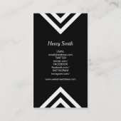 Minimalistische Zickzack soziale Medien in Schwarz Visitenkarte (Rückseite)