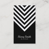 Minimalistische Zickzack soziale Medien in Schwarz Visitenkarte (Vorderseite)