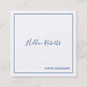 Minimalistische, zinnblaue Visitenkarte (Vorderseite)