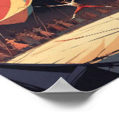 Minimalistische Zirkuszene Poster (Ecke)