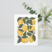Minimalistische Zitrone Postkarte (Stehend Vorderseite)