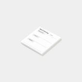 Minimalistische Zubereitung Post-it Klebezettel (angewinkelt)