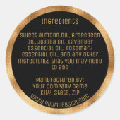 Minimalistische Zutaten - schwarzes und gewebtes G Runder Aufkleber (Vorderseite)