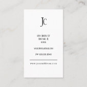 Minimalistische zweifarbige vertikale Visitenkarte (Rückseite)