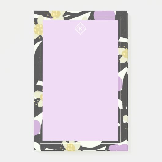 Minimalistische Zweige Blume Herz Liebe Valentine Post-it Klebezettel (Vorderseite)