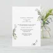 Minimalistische Zweige zur Hochzeitseinladung Einladung (Stehend Vorderseite)