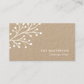 Minimalistische Zweigstelle | Kraft Visitenkarte (Vorderseite)