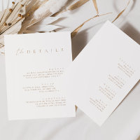 Minimalistische zweiseitige Hochzeitdetails