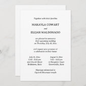 Minimalistische zweisprachige Spanisch-Englisch Zw Einladung (Vorne/Hinten)