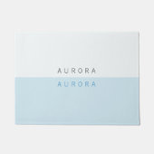 Minimalistische zweitfarbige Begrüßungstür-matte Fußmatte (Vorderseite)