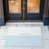 Minimalistische zweitfarbige Begrüßungstür-matte Fußmatte