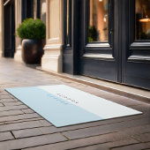 Minimalistische zweitfarbige Begrüßungstür-matte Fußmatte