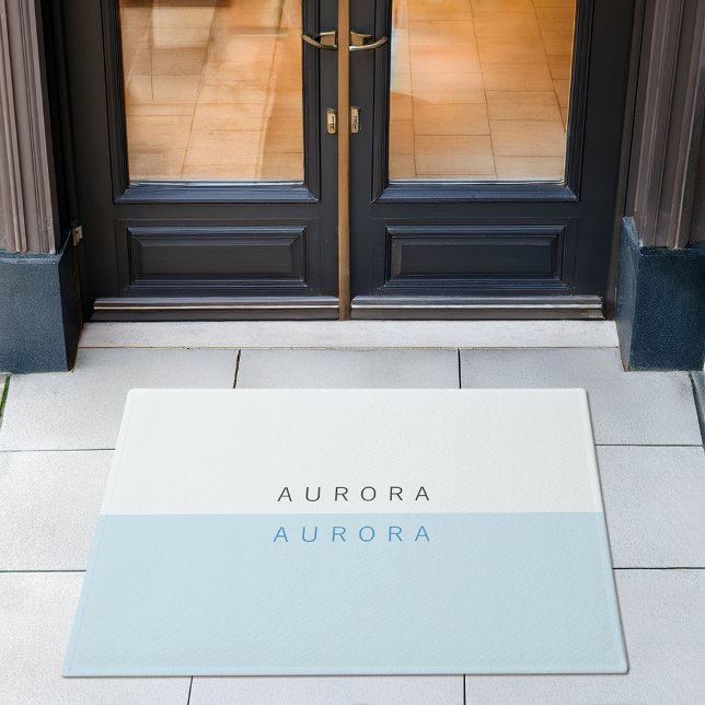 Minimalistische zweitfarbige Begrüßungstür-matte Fußmatte (Von Creator hochgeladen)