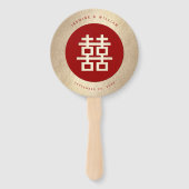 Minimalistische Zweitklassefeier Chinesische Hochz Fächer (Vorderseite)