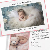 Minimalistischen 2 Foto Neue Baby Dankeschön Karte