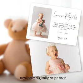 Minimalistischen 2 Fotos 1 Geburtstagsfeier Liebe  Karte