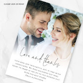 Minimalistischen 2 Fotos Liebe Vielen Dank für Ihr Karte