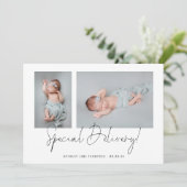 Minimalistischen 2 Fotos Sonderausgabe Script Gebu Ankündigung (Stehend Vorderseite)