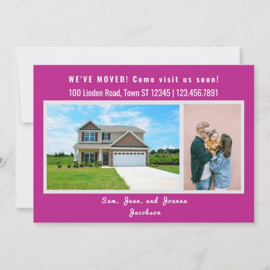 Minimalistischen 2 Fotos Wir bewegten uns Ankündig Ankündigung (Vorderseite)