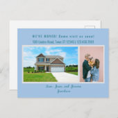 Minimalistischen 2 Fotos Wir bewegten uns Ankündig Postkarte (Vorne/Hinten)