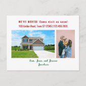 Minimalistischen 2 Fotos Wir bewegten uns Ankündig Postkarte (Vorderseite)