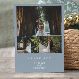 Minimalistischen 4 Foto Hochzeit Dankeschön Karte