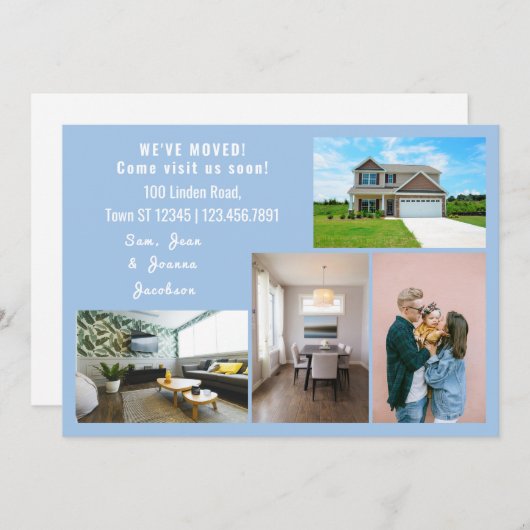 Minimalistischen 4 Fotos Wir bewegten uns Ankündig Ankündigung (Vorne/Hinten)