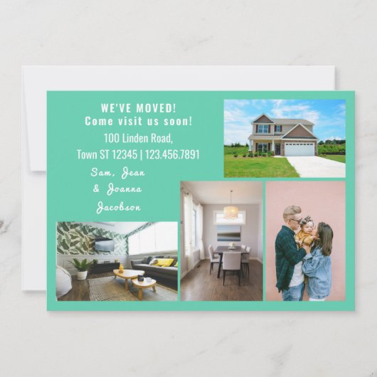 Minimalistischen 4 Fotos Wir bewegten uns Ankündig Ankündigung (Vorderseite)