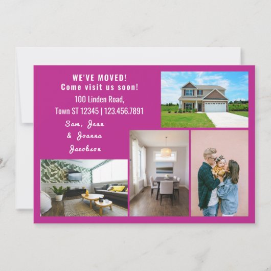 Minimalistischen 4 Fotos Wir bewegten uns Ankündig Ankündigung (Vorderseite)