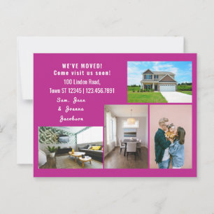 Minimalistischen 4 Fotos Wir bewegten uns Ankündig Postkarte