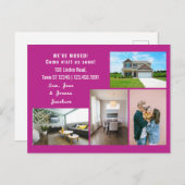 Minimalistischen 4 Fotos Wir bewegten uns Ankündig Postkarte (Vorne/Hinten)