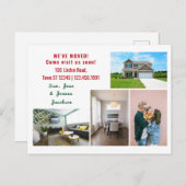 Minimalistischen 4 Fotos Wir bewegten uns Ankündig Postkarte (Vorne/Hinten)