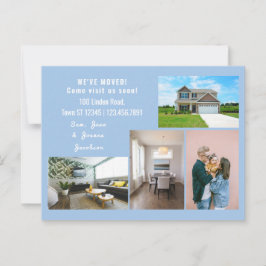 Minimalistischen 4 Fotos Wir bewegten uns Ankündig Postkarte