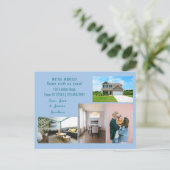 Minimalistischen 4 Fotos Wir bewegten uns Ankündig Postkarte (Stehend Vorderseite)