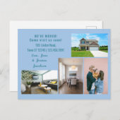 Minimalistischen 4 Fotos Wir bewegten uns Ankündig Postkarte (Vorne/Hinten)