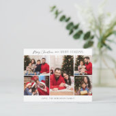 Minimalistischen fünf Foto Frohe Weihnachten - Kle (Stehend Vorderseite)