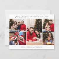 Minimalistischen fünf Foto Frohe Weihnachten - Kle