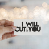 Minimalistischen "ICH WERDE DICH ABSCHNITTEN" Fris Visitenkarte