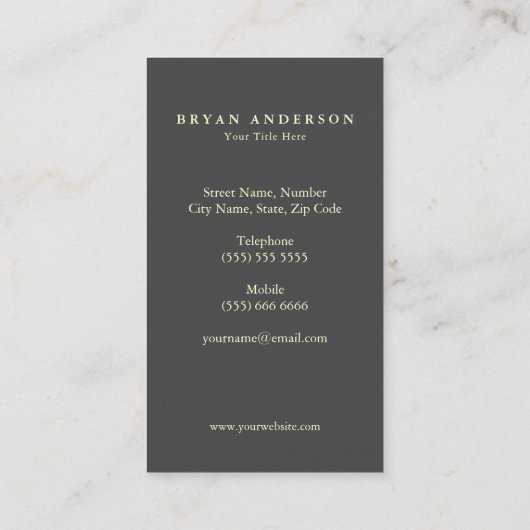 Minimalistischen Imitat Glitzer Dandelion Visitenkarte (Rückseite)