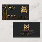 Minimalistischen Imitat Gold Streifen Logistik Tra Visitenkarte (Vorne/Hinten)