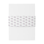 Minimalistischen Lila White Initials Datum Hochzei Einladungsbanderole (Rückseitenbeispiel)