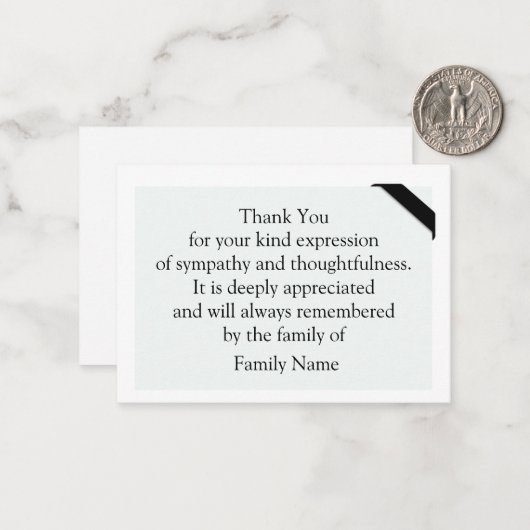 Minimalistischen nach der Beerdigung danke Ihnen K Mitteilungskarte (Vorderseite/Rückseite Beispiel)