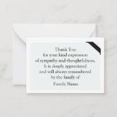 Minimalistischen nach der Beerdigung danke Ihnen K Mitteilungskarte (Vorderseite)