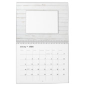Minimalistischen Personalisierte rustikale Fotorah Kalender (Jan 2026)