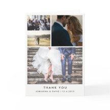 Minimalistischen vier Hochzeiten Fotos Vielen Dank