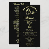 Minimalistischen Zwei werden Black & Gold-Hochzeit (Vorne/Hinten)